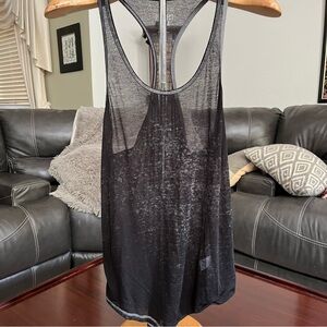 Elegant Black Sheer Racerback Tank Top